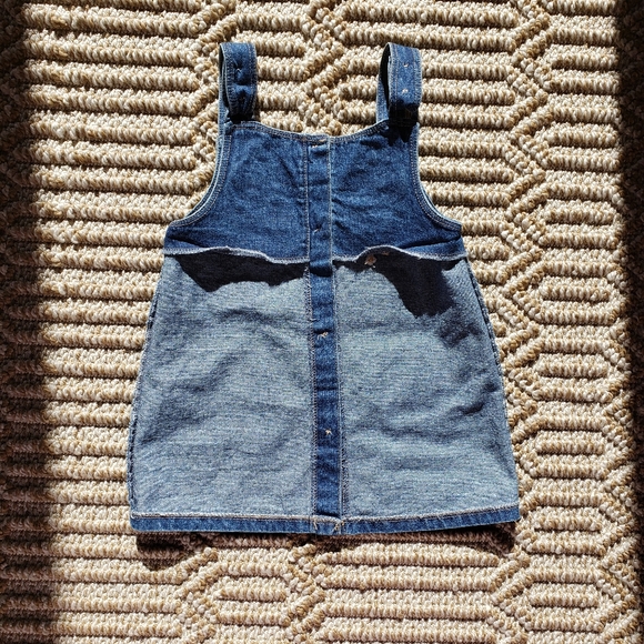 Daisy Fuentes 24M Denim Dress Floral Embroidery 100% Cotton Adjustable Straps - Picture 7 of 11